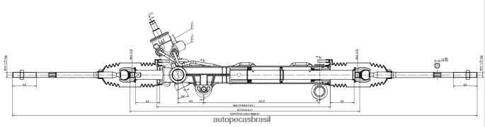 cremalheira de direção hidráulica 26079913 PZR80N2713 Autopeças Alvorada BUICK