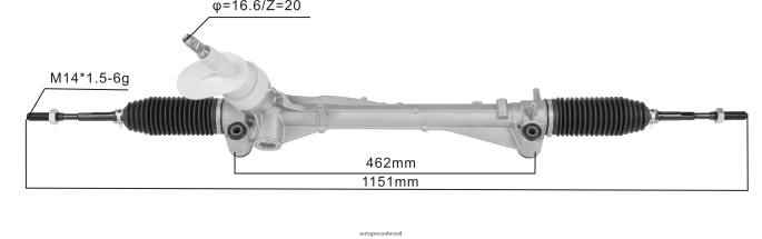 cremalheira de direção hidráulica 26284042 PZR80N2703 Autopeças Alvorada CHEVROLET