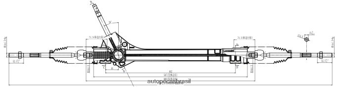cremalheira de direção hidráulica 52139594 PZR80N2686 Autopeças Canoas CHEVROLET