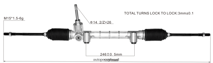 cremalheira de direção hidráulica 68543684aa 52158008 PZR80N2793 Autopeças Alvorada DODGE/CHRYSLER