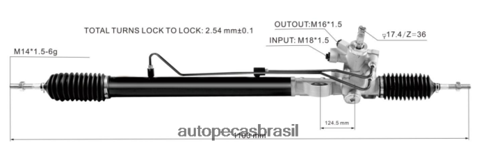cremalheira de direção hidráulica 53601-ta0-003 PZR80N2532 Autopeças Porto Alegre HONDA