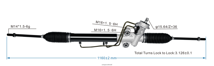 cremalheira de direção hidráulica 0k2kk-32-110 PZR80N2719 Autopeças Sorocaba HYUNDAI/KIA