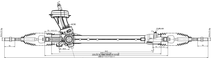 cremalheira de direção hidráulica 56500-g6500 PZR80N2760 Auto Peças Brasil HYUNDAI/KIA