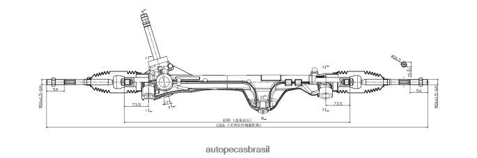 cremalheira de direção hidráulica 56500-l400a PZR80N2746 Autopeças Canoas HYUNDAI/KIA
