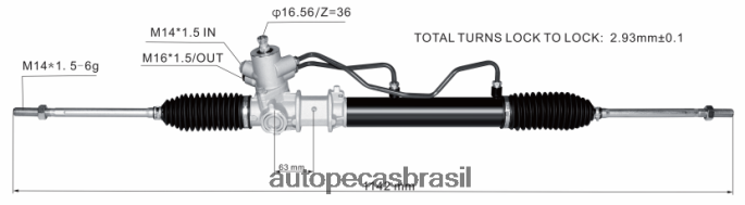 cremalheira de direção hidráulica 57700-22600 PZR80N2767 Autopeças Joinville HYUNDAI/KIA