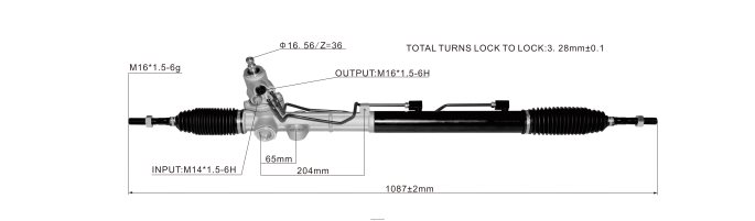 cremalheira de direção hidráulica 57700-5k100 57700-3k230 57700-3k220 PZR80N2771 Autopeças Perto De Mim HYUNDAI/KIA