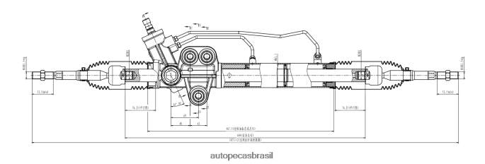 cremalheira de direção hidráulica 8-97239781-2 PZR80N2613 Autopeças Alvorada ISUZU