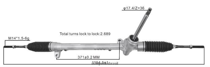 cremalheira de direção hidráulica db2p32110b PZR80N2630 Auto Peças Brasil MAZDA