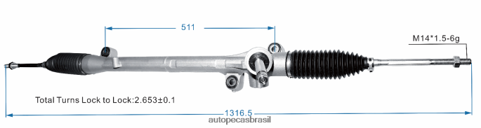 cremalheira de direção hidráulica k011-32-110m PZR80N2648 Autopeças Campinas MAZDA