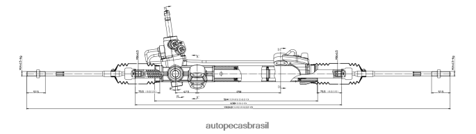 cremalheira de direção hidráulica 4410a064 4410a308 PZR80N2555 Autopeças Caxias Do Sul MITSUBISHI