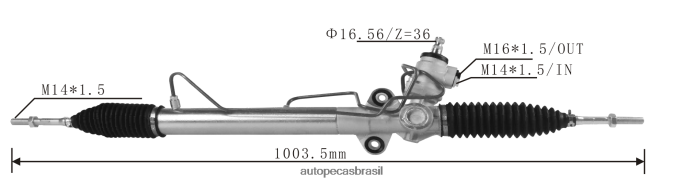 cremalheira de direção hidráulica mr 210503 PZR80N2560 Auto Peças Brasil MITSUBISHI