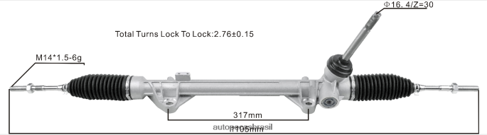 cremalheira de direção hidráulica 48001-4bg0a PZR80N2589 Autopeças Sorocaba NISSAN