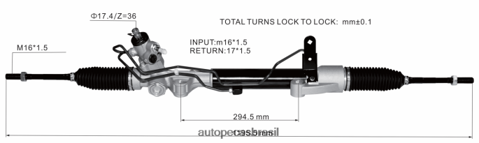 cremalheira de direção hidráulica 49001-3ka0a 49001-5aa0a PZR80N2577 Autopeças Joinville NISSAN