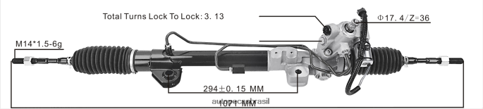 cremalheira de direção hidráulica 49001-jn30a 49200-jn30a PZR80N2597 Autopeças Joinville NISSAN