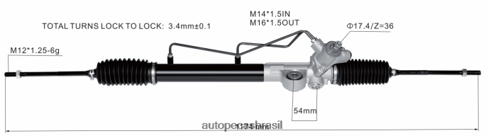cremalheira de direção hidráulica 49001-wd001 PZR80N2595 Autopeças Caxias Do Sul NISSAN
