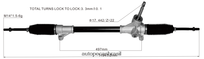 cremalheira de direção hidráulica 23641782 PZR80N2836 Autopeças Canoas WULING