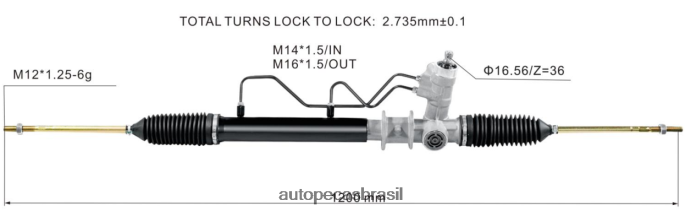 cremalheira de direção hidráulica mb682055 pw824267 PZR80N2652 Autopeças Porto Alegre PROTON/PERODUA
