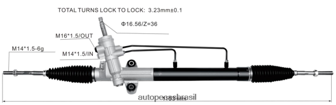 cremalheira de direção hidráulica pw920775 PZR80N2653 Autopeças Alvorada PROTON/PERODUA