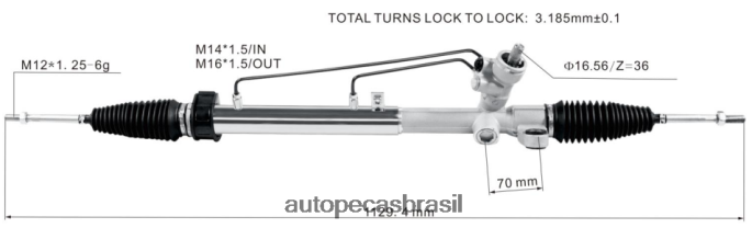 cremalheira de direção hidráulica rm500 44200-bz021 PZR80N2650 Auto Peças Brasil PROTON/PERODUA