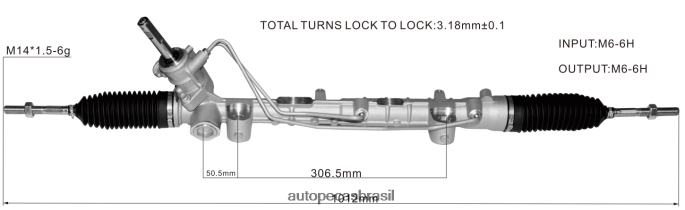 cremalheira de direção hidráulica 490011431r 490014592r 490016602r 490017454r 490014306r PZR80N2802 Autopeças Porto Alegre RENAULT
