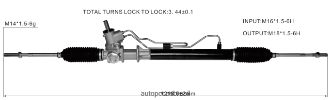 cremalheira de direção hidráulica 7700433725 PZR80N2804 Autopeças Curitiba RENAULT