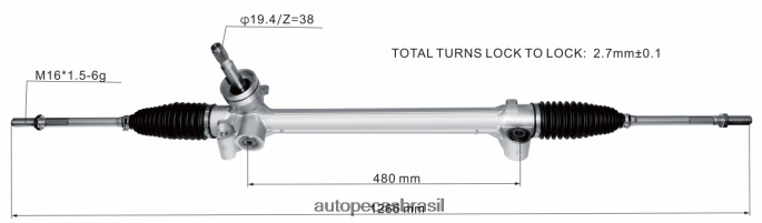 cremalheira de direção hidráulica 10291461 PZR80N2829 Autopeças Sorocaba ROEWE