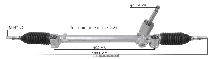 cremalheira de direção hidráulica 48580-71l13 PZR80N2620 Auto Peças Brasil SUZUKI