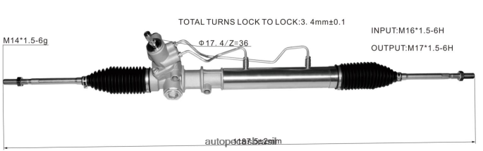 cremalheira de direção hidráulica 44200-28210 PZR80N2506 Autopeças Canoas TOYOTA