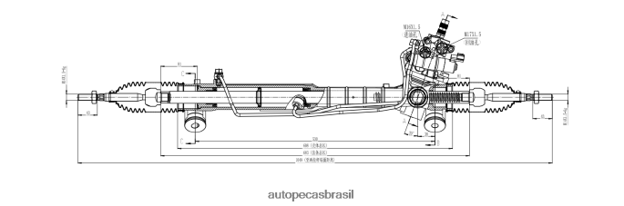 cremalheira de direção hidráulica 44200-50180 PZR80N2522 Autopeças Porto Alegre TOYOTA