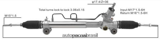 cremalheira de direção hidráulica 44250-06190 PZR80N2495 Autopeças Caxias Do Sul TOYOTA