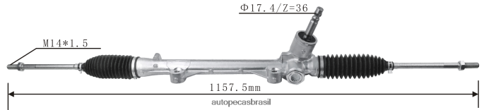 cremalheira de direção hidráulica 45502-bz040 PZR80N2504 Autopeças Curitiba TOYOTA