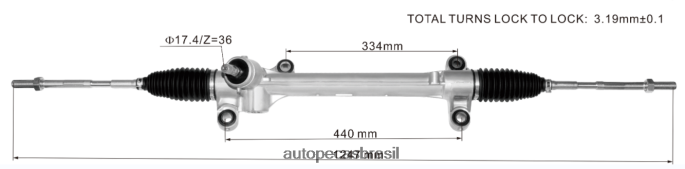 cremalheira de direção hidráulica 45510-02490 PZR80N2442 Autopeças Porto Alegre TOYOTA