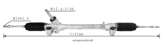 cremalheira de direção hidráulica 45510-0d490 45510-0d340 45510-0d430 45510-1d580 45510-0d570 PZR80N2453 Autopeças Alvorada TOYOTA
