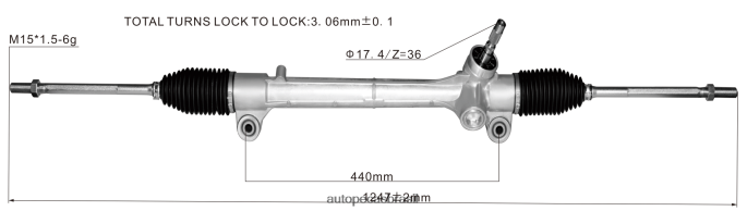 cremalheira de direção hidráulica 45510-28141 PZR80N2513 Autopeças Alvorada TOYOTA