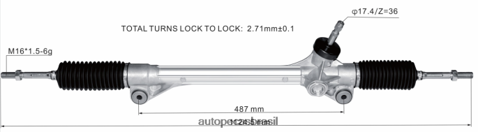 cremalheira de direção hidráulica 45510-48020 PZR80N2515 Autopeças Caxias Do Sul TOYOTA