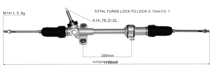 cremalheira de direção hidráulica 45510-b4010 PZR80N2498 Autopeças Campinas TOYOTA