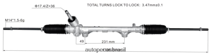 cremalheira de direção hidráulica 45510-bz350 PZR80N2467 Autopeças Joinville TOYOTA