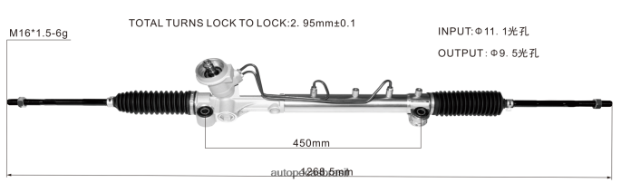 cremalheira de direção hidráulica 3l8z-3504-darm yl8z-3504-kbrm PZR80N2672 Autopeças Porto Alegre FORD