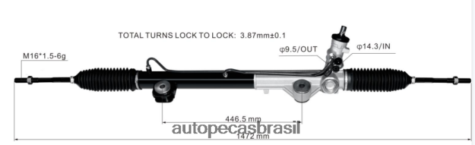 cremalheira de direção hidráulica 8l3z-3504-drm PZR80N2666 Autopeças Canoas FORD