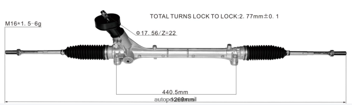 cremalheira de direção hidráulica 2q1423061c PZR80N2424 Autopeças Curitiba VOLKSWAGEN